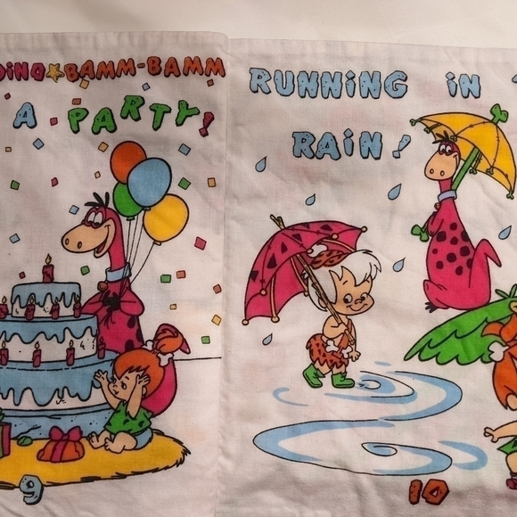 vintage Flintstones Friends Cloth Book Child's Numbers and Letters - Picture 6 of 7